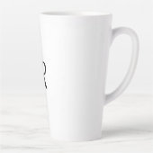Tasse Latte simple minimum ajouter votre texte monogramme phot (Droite)