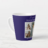 Tasse Latte Simple moderne Happiest Hanoukka Elegant 3 Photo (Angle gauche)