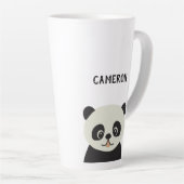 Tasse Latte Simple moderne Personnalisé Cute panda dessin anim (Angle droit)