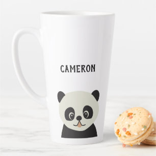 Tasse Latte Simple moderne Personnalisé Cute panda dessin anim