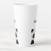Tasse Latte Simple moderne Personnalisé Cute panda dessin anim (Devant)
