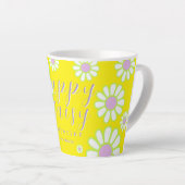Tasse Latte Simple Photo de naissance Daisy jaune (Angle droit)