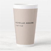 Tasse Latte Simple Professionnel Moderne (Devant)