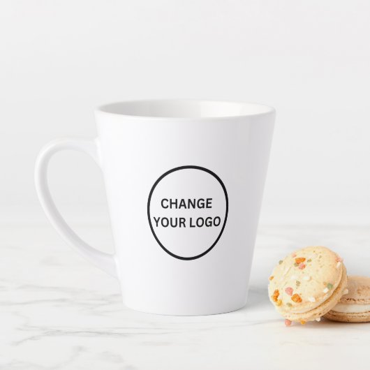 Tasse Latte Simple promotion de marque Petit 12 oz (En situation)