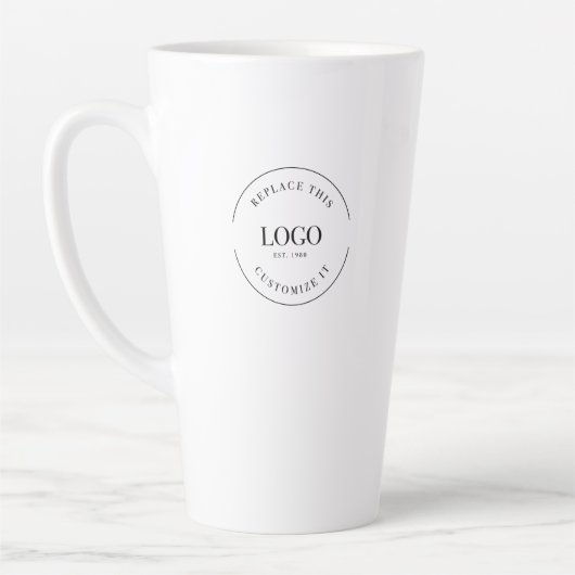 Tasse Latte Simple Trade show cadeau Business Logo code QR (Gauche)