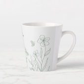 Tasse Latte Simple vert sauge botanique  (Droite)