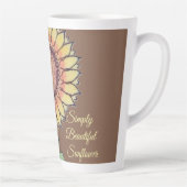 Tasse Latte Simplement Beau Tournesol (Droite)