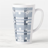 Tasse Latte Simples flocons de neige bleu géant Plaid (Droite)