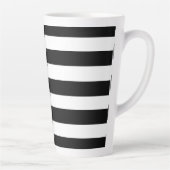 Tasse Latte Simples rayures noir et blanc | (Droite)