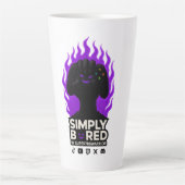 Tasse Latte SIMPLY BORED Purple Flame Gaming T-Shirt 🔥🎮 (Devant)