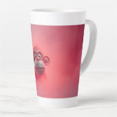 Tasse Latte Singe Amusant (Angle droit)