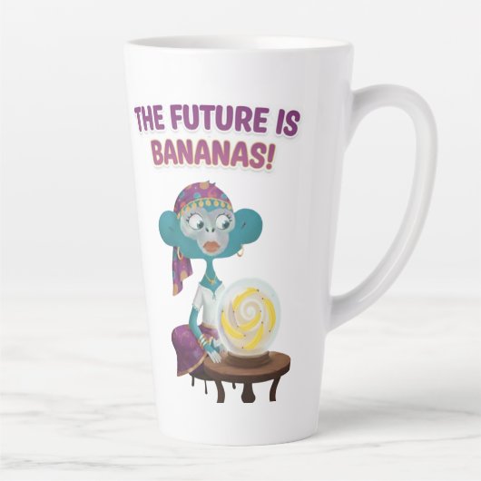 Tasse Latte Singe diseur de bonne aventure (Droite)