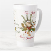 Tasse Latte Sip & Cherish: Your "Postcard" Christmas Mug;  (Angle droit)