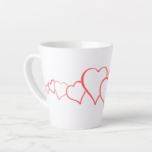 Tasse Latte Sips de coeur (Angle gauche)