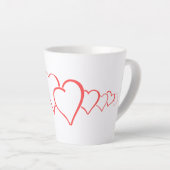 Tasse Latte Sips de coeur (Angle droit)