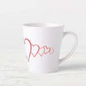 Tasse Latte Sips de coeur (Droite)