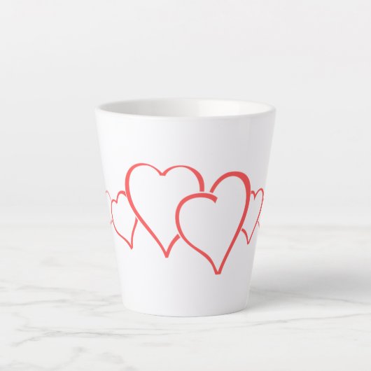 Tasse Latte Sips de coeur (Devant)