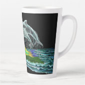 Tasse Latte Sirène avec dauphins (Droite)