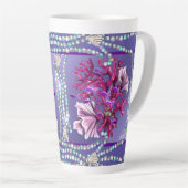 Tasse Latte Sirène de mer violette (Angle droit)