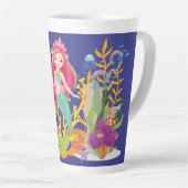Tasse Latte Sirène Océanique : cheveux longs (Angle droit)