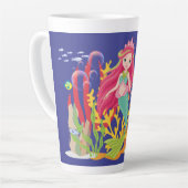 Tasse Latte Sirène Océanique : cheveux longs (Angle gauche)