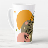 Tasse Latte Sites abstraits intéressants avec feuilles (Angle gauche)