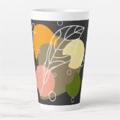 Tasse Latte Sites abstraits intéressants avec feuilles (Devant)
