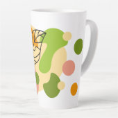 Tasse Latte Sites abstraits intéressants avec feuilles (Angle droit)