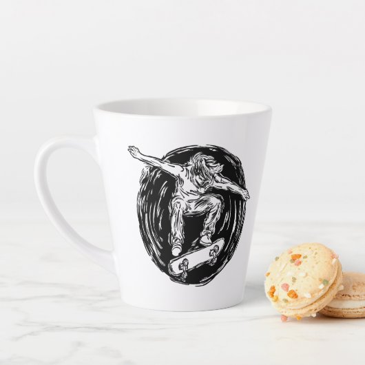 Tasse Latte Skater légendaire faisant du ski de fond en milieu (En situation)