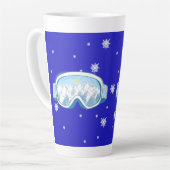 Tasse Latte Ski Goggers Snowflake Dance (Angle gauche)