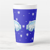 Tasse Latte Ski Goggers Snowflake Dance (Devant)