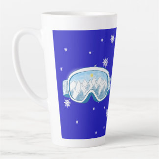 Tasse Latte Ski Goggers Snowflake Dance