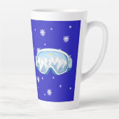 Tasse Latte Ski Goggers Snowflake Dance (Droite)