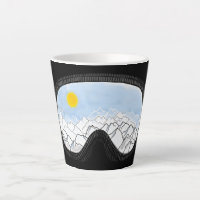 Ski Goggles Mountain View Illustration