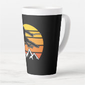 Tasse Latte Ski rétro (Angle droit)