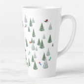 Tasse Latte Skiers Downhill Skiing Illustration (Droite)