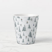 Tasse Latte Skieurs alpins et yétis cachés - Ski alpin (Devant)