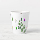 Tasse Latte Skieurs alpins Freeride Illustration (Devant)