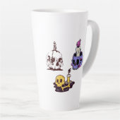 Tasse Latte Skulls and Candles Illustration Set (Angle droit)