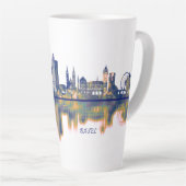 Tasse Latte Skyline de Bâle (Angle droit)