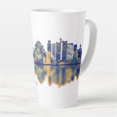 Tasse Latte Skyline de Belgrade (Angle droit)