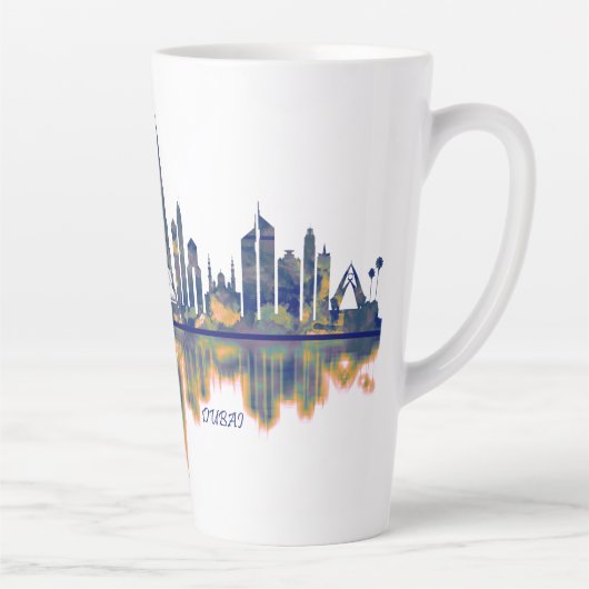 Tasse Latte Skyline de Dubaï (Droite)