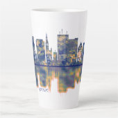 Tasse Latte Skyline de Gdansk (Devant)