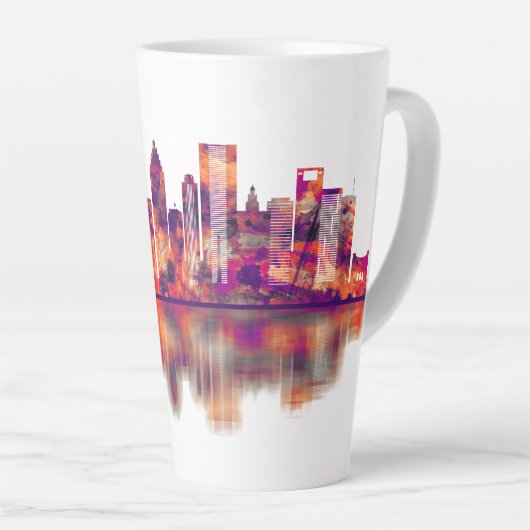 Tasse Latte Skyline de Houston (Angle droit)