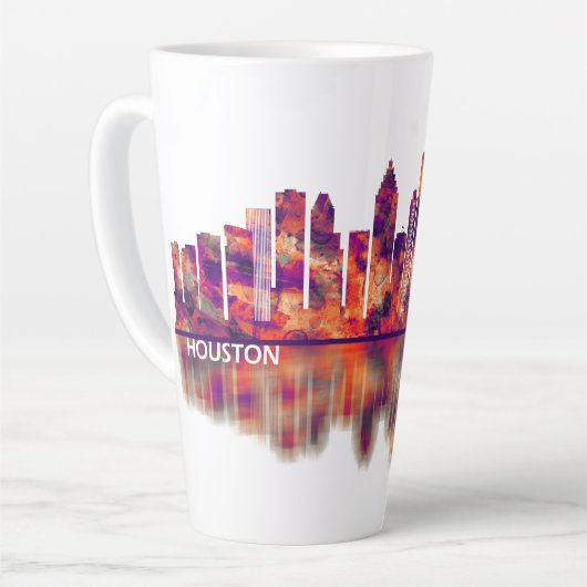 Tasse Latte Skyline de Houston (Angle gauche)