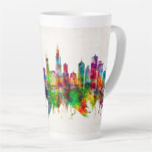 Tasse Latte Skyline de l'Illinois (Angle droit)