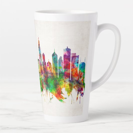 Tasse Latte Skyline de l'Illinois (Droite)