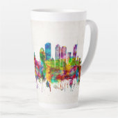 Tasse Latte Skyline du Massachusetts de Boston (Angle droit)