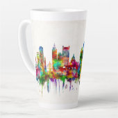 Tasse Latte Skyline du Massachusetts de Boston (Angle gauche)