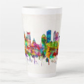 Tasse Latte Skyline du Massachusetts de Boston (Devant)